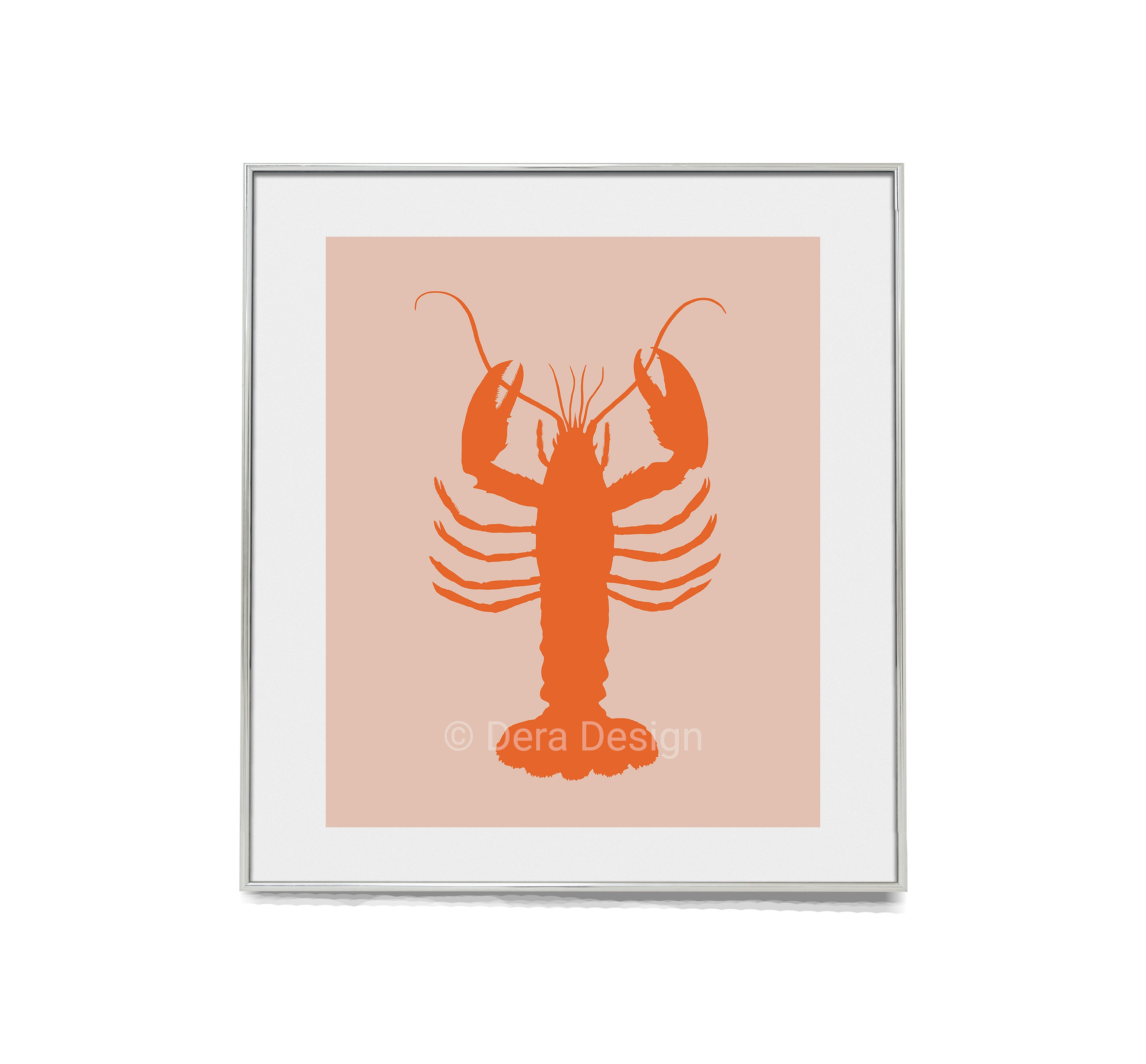 Lobster Art Print for Nautical Decor & Ocean-themed Bathroom, Nursery ...