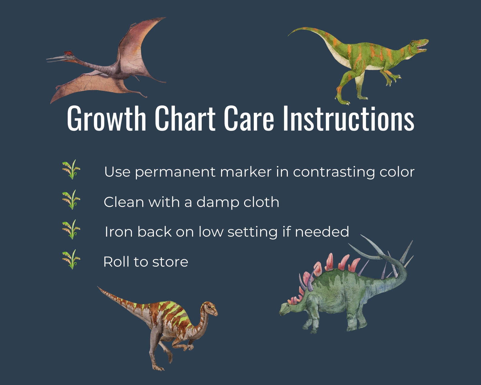 Dinosaur Alphabet Canvas Growth Chart With Optional Personalization