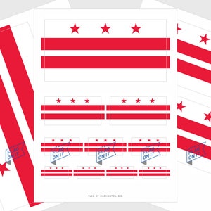 Stickers drapeau de Washington DC