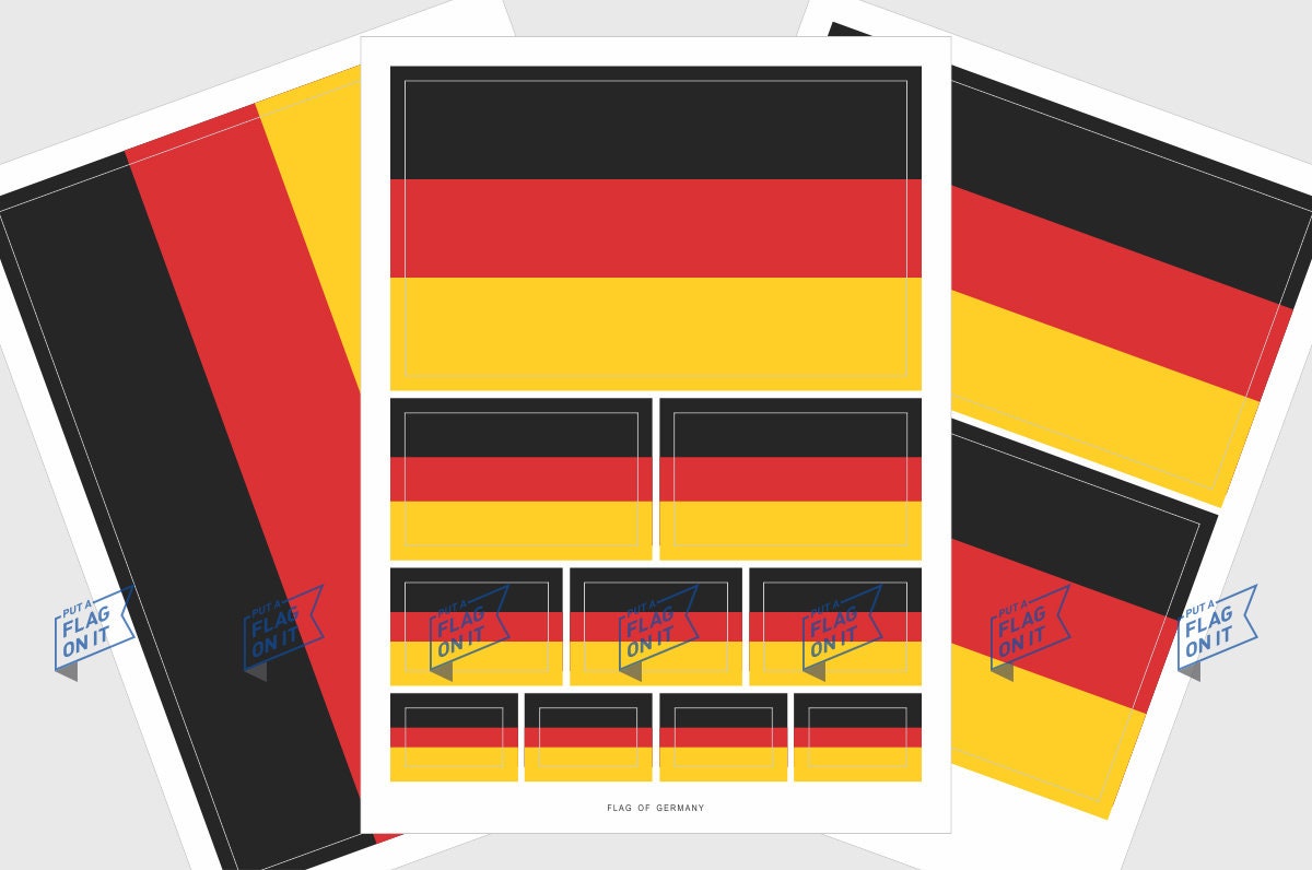German flag small set (sticker+transfer)Ord.No. 10/45