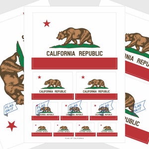 California State Flag Stickers