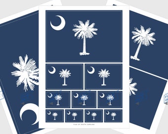 South Carolina Flag Stickers