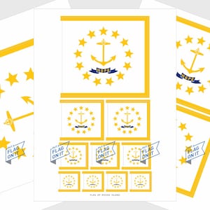 Rhode Island Flag Stickers