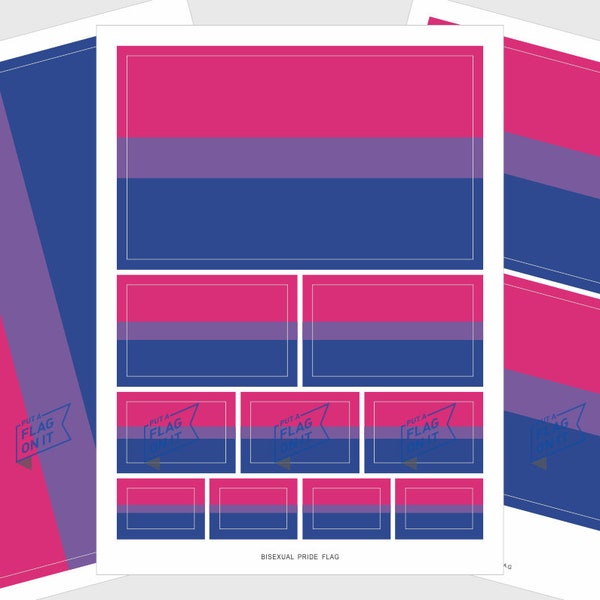 Bisexual Pride Flag Stickers