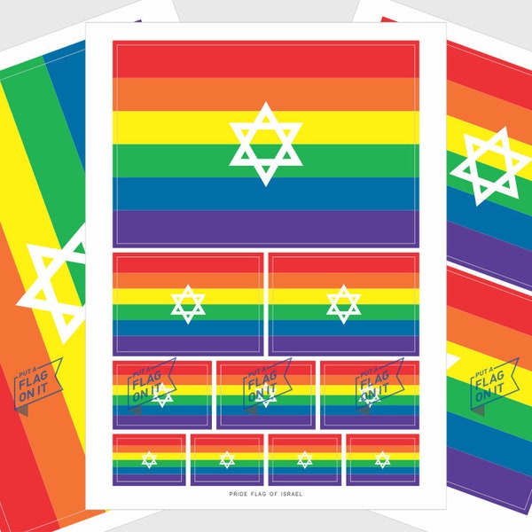 Israel LGBTQ Pride Flag Stickers