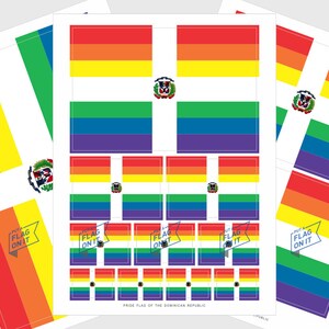 Dominican Republic LGBTQ Pride Flag Stickers
