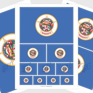 Minnesota Flag Stickers