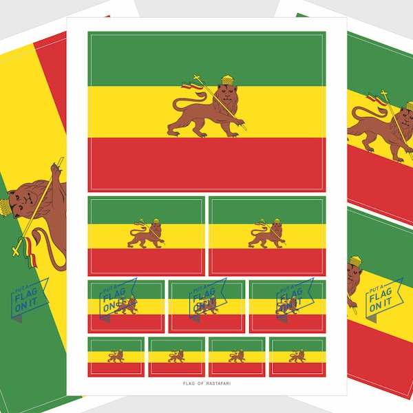 Rastafarian Flag Stickers