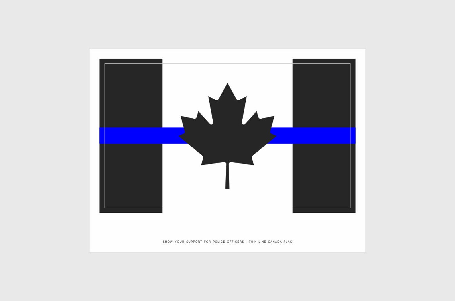 Canada Thin Blue Line Flag Sticker Weatherproof Vinyl Support Etsy