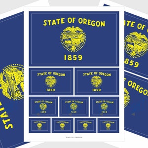 Oregon State Flag Stickers