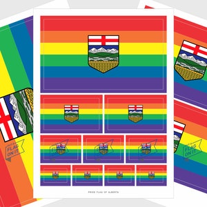 Autocollants du drapeau provincial de la fierté LGBTQ de l'Alberta