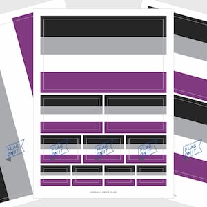 Stickers drapeau de la fierté asexuée