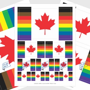 Canada More Color More Pride Flag Stickers
