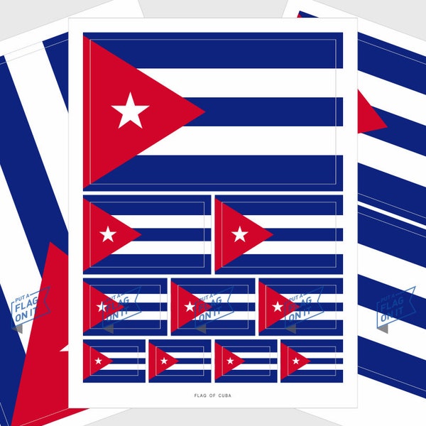 Cuba Flag Stickers
