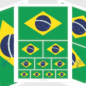 Brazil Flag Stickers