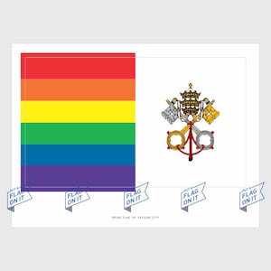 Stickers drapeau de la fierté LGBTQ du Vatican
