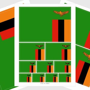 Zambia Flag Stickers
