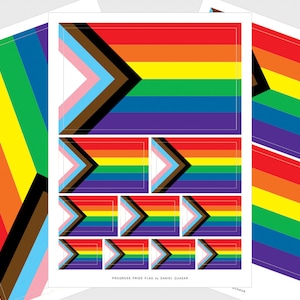 Stickers drapeau LGBTQ Progress Pride