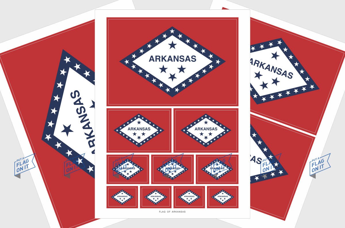 Arkansas State Flag Stickers - Etsy