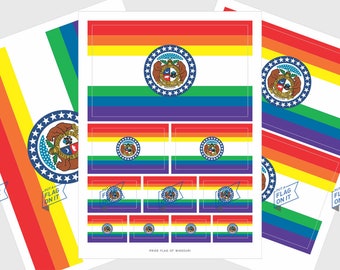 Missouri LGBTQ Pride Flag Stickers