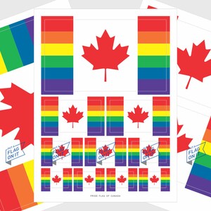 Stickers drapeau du Canada LGBTQ Pride