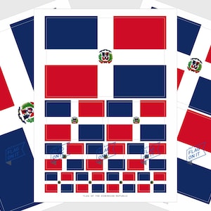 Dominican Republic Flag Stickers