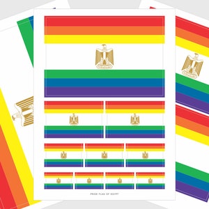 Egypt LGBTQ Pride Flag Stickers