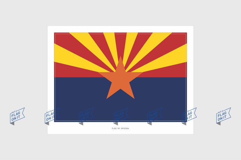 Arizona State Flag Stickers - Etsy