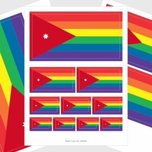 Jordan LGBTQ Pride Flag Stickers