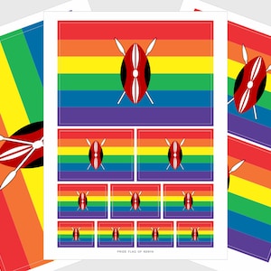 Kenya LGBTQ Pride Flag Stickers