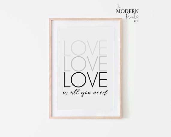 All You Need is Love Poster - Typography posters
