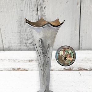 Antique Silverplated Wheat Sheaf Trumpet Bud Vase, England, Silverplate Bud Vase, Pretty Antique Posy Vase, Silverplated,Wheat Sheaf Design