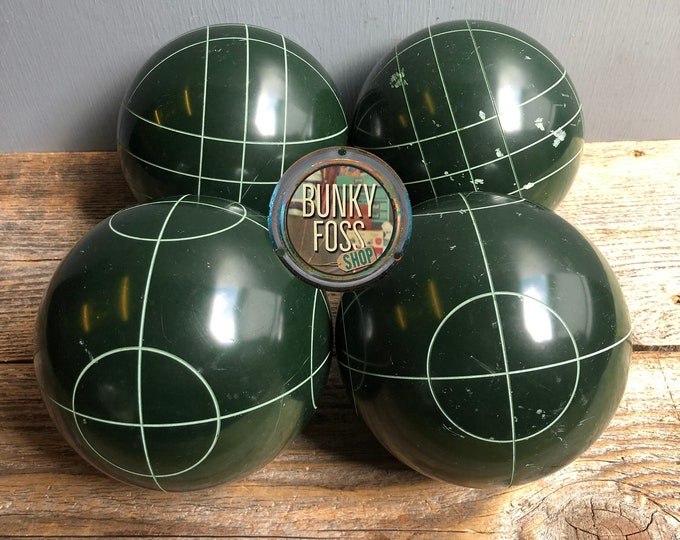 Vintage Bocce Balls, Farmhouse Decor, Vintage Balls, Bocce Balls, Dark