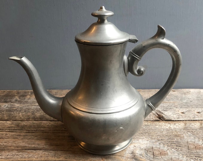 Vintage Woodbury Pewters Coffee Pot, Coffee Pot, Pewter Coffee Pot
