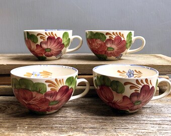 Simpson/'s Pottery Made in Cobridge England Belle Fiore Pottery Bowl and Saucer Solian Ware1940/'s Hand Painted Pottery China