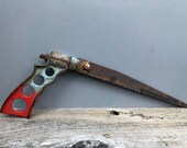 Vintage Cast Iron Pistol Grip Saw, Vintage Saw, Pistol Grip Saw. Vintage Tool, Old Saw, Antique Pistol Grip Saw, Cast Iron, Saw