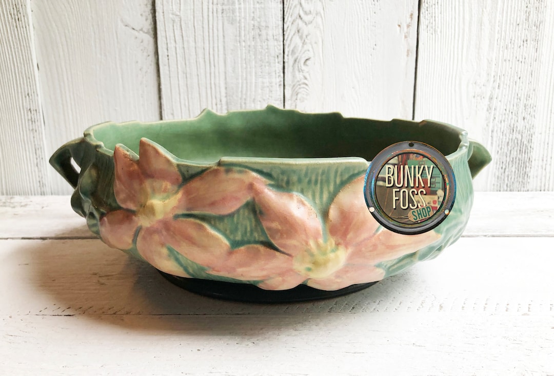 RARE Vintage Roseville Art Pottery Large Console Bowl/planter,pottery