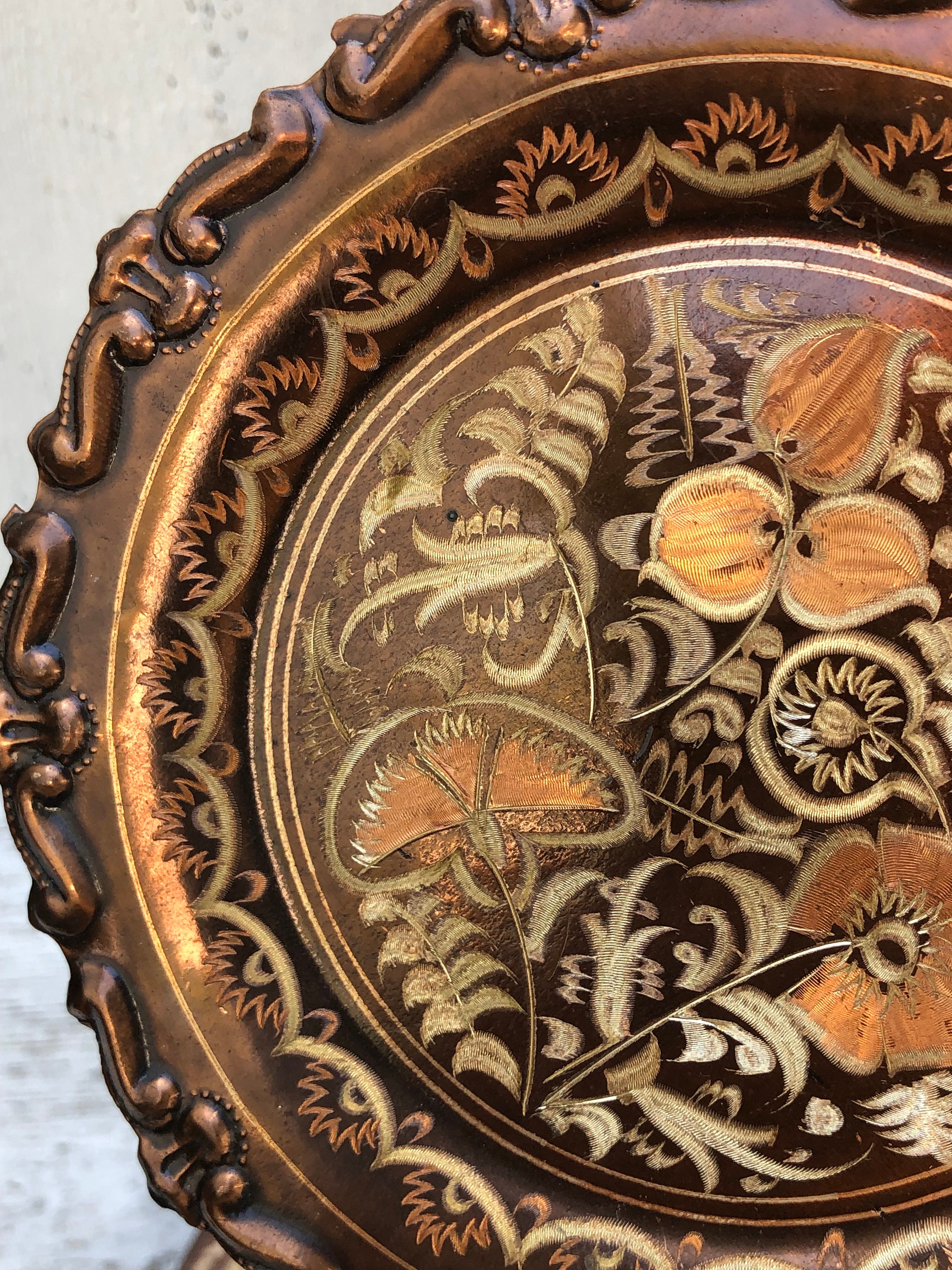 Vintage Copper Decorative Plates