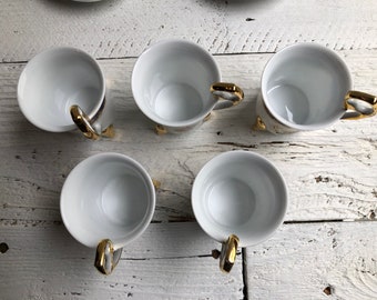 Vintage Tiger Yedi Porcelain Demitasse Cups,tiger Yedi Cups