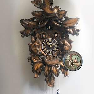 RARO! Reloj de cuco vintage Kaiser de cuarzo de la selva negra