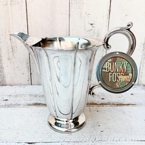 Vintage ISC Meriden S.P. Co Silverplate Water Pitcher,Silver Plated Large Pitcher, Pitcher,Pitcher with Ice Stopper,Vintage Meriden Pitcher