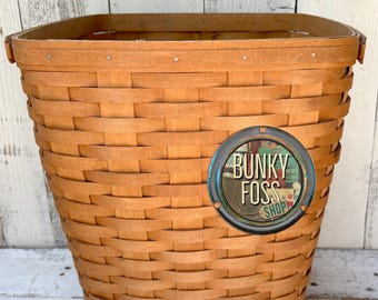 Large Longaberger Oval Waste Basket - Etsy