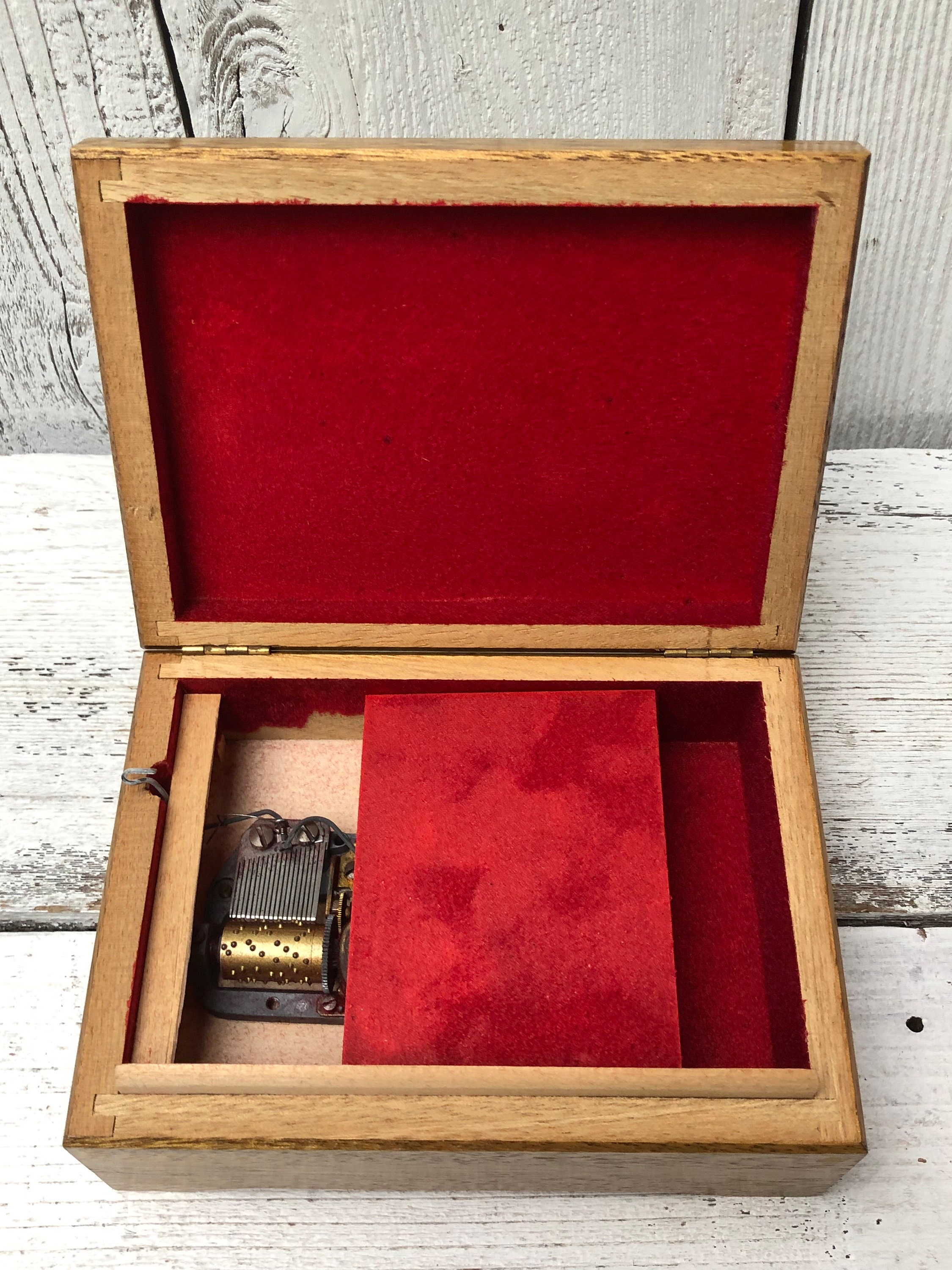 木製フンメル オルゴール Hummel イタリア製 ジュエリーボックス 木製