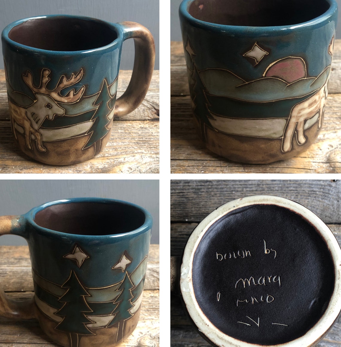 Vintage Mara Stoneware Mugs Mexican Stoneware Mara Mexico Etsy