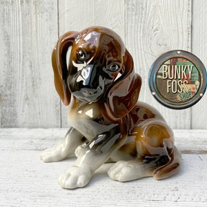 Vintage Wien Keramos of Austria Ceramic Dachshund Puppy Sculpture, Wien Keramos, Austria, Sitting Dachshund Puppy,Dachshund Puppy Figurine,