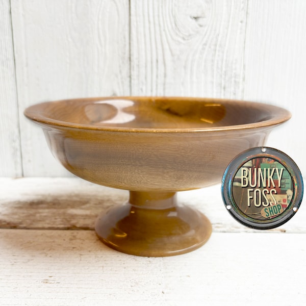 Vintage Oregon Myrtlewood Pedestal Bowl, Myrtlewood, Oregon, Wooden Bowl, Wood Pedestal Bowl, Nut Bowl, Console Bowl, Wood Bowl