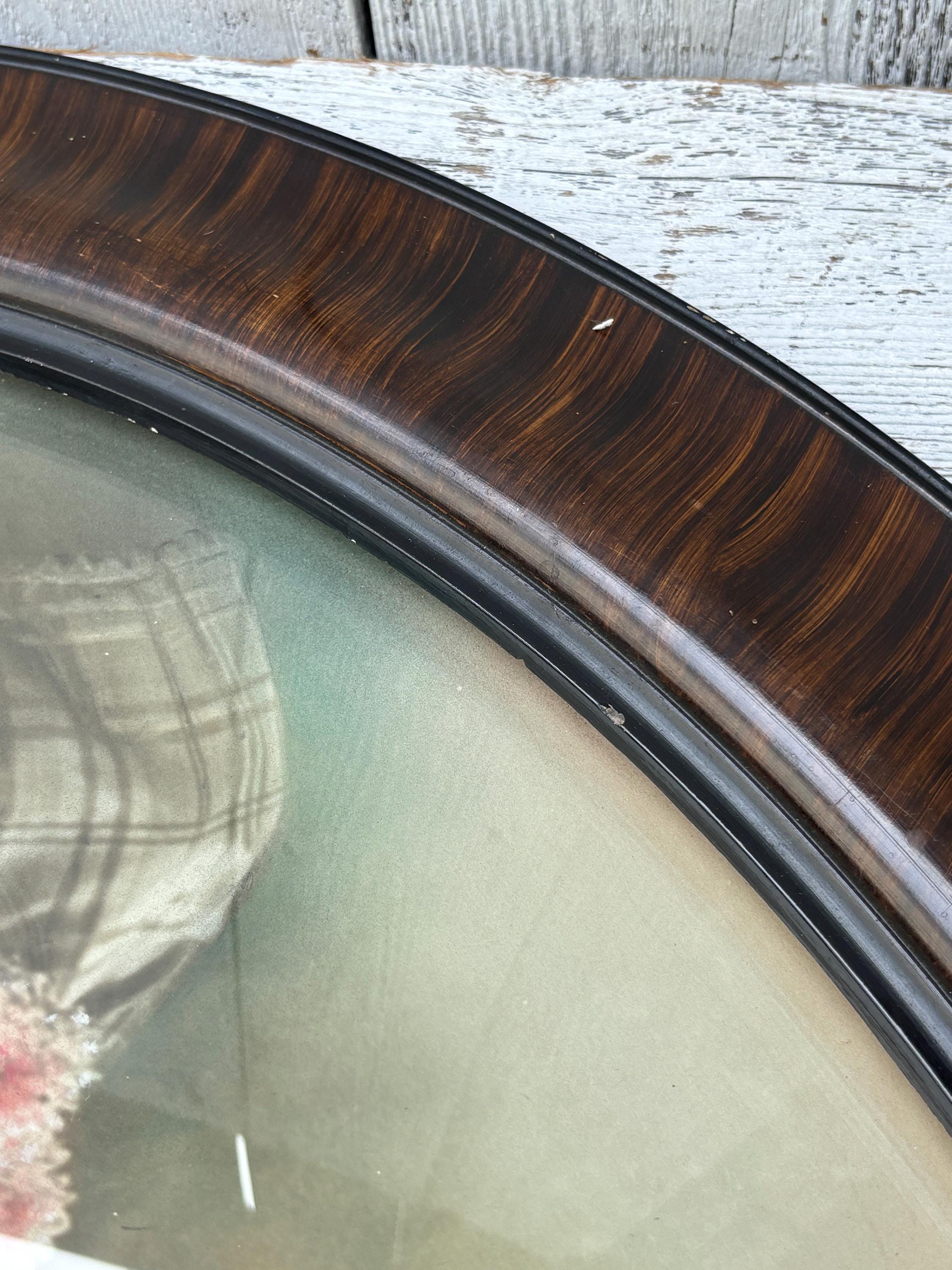 Antique Tiger Stripe Convex Glass Frame, 1920s Oval Photo - Etsy