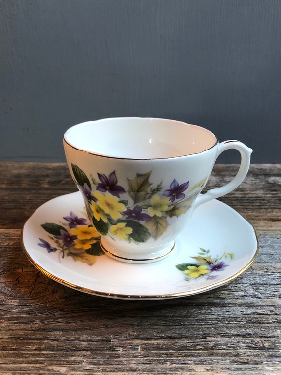 Vintage Duchess Violets Bone China Tea Cup England Floral Etsy