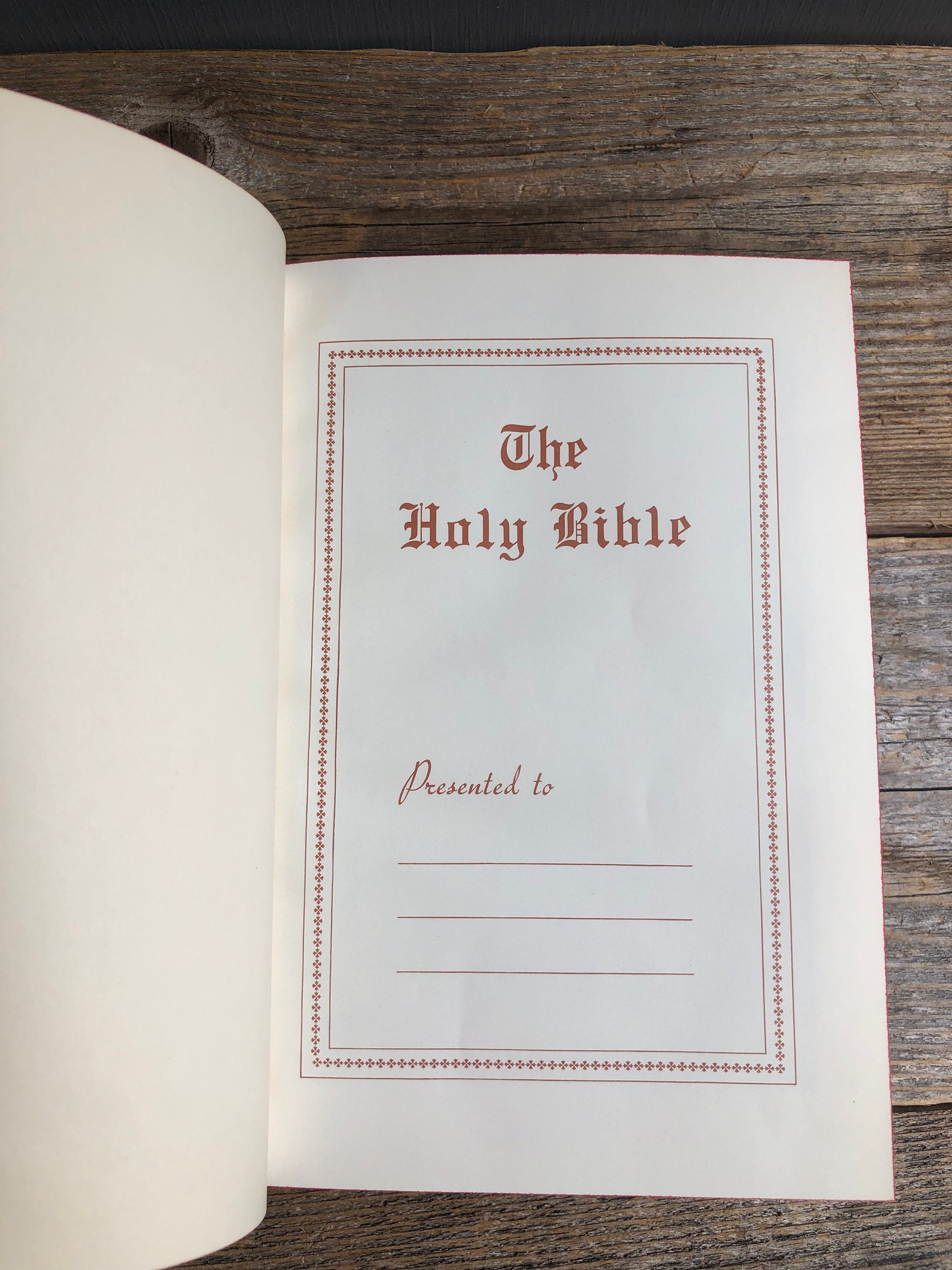 Vintage Cedar Wood Bible Box With Holy Biblesouvenir Bible Etsy