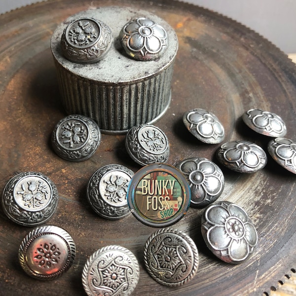 Pewter Buttons Etsy